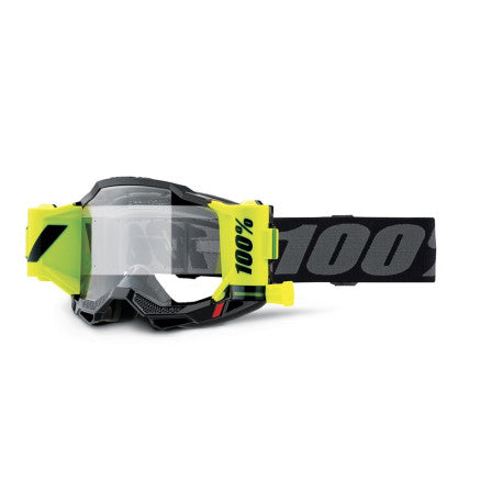 Gafas 100% Accuri 2 Forecast M2 Negro/Transparente - Protección MX Barro - URA Moto