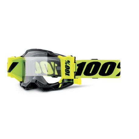 Gafas 100% Accuri 2 Forecast M2 Amarillo/Transparente - Protección MX Barro - URA Moto