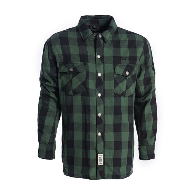 Camisa Kevlar West Coast Choppers Dominator Verde-Negro - URA Moto