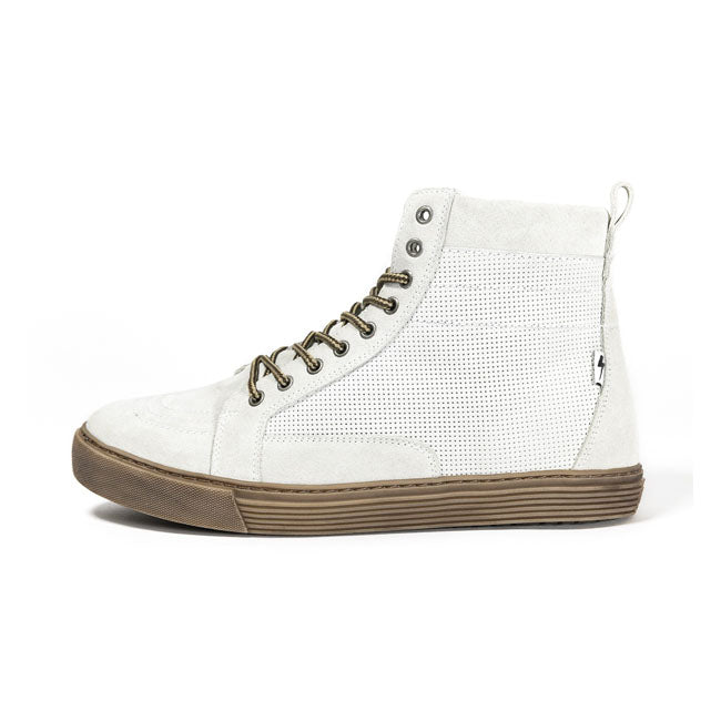 Botas Moto John Doe Neo Sneakers Blanco-Marrón - URA Moto