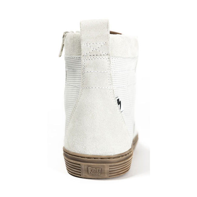 Botas Moto John Doe Neo Sneakers Blanco-Marrón - URA Moto