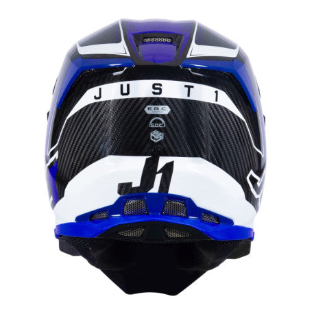 CASCO JUST1 J-22 C FLUO AZUL/NEGRO/BLANCO | Motocross Enduro Carbono - URA Moto