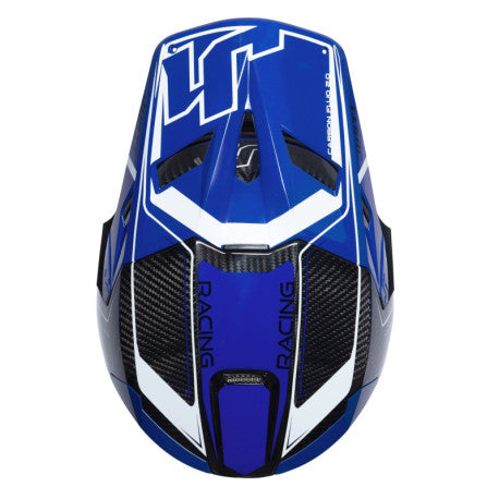CASCO JUST1 J-22 C FLUO AZUL/NEGRO/BLANCO | Motocross Enduro Carbono - URA Moto