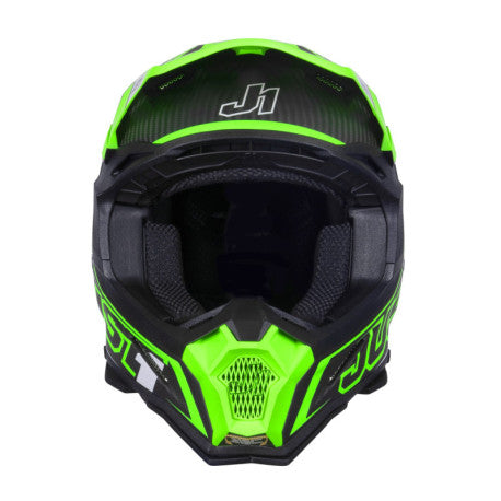 CASCO JUST1 J-22 C FLUO VERDE FLUOR/NEGRO | Motocross Enduro Carbono - URA Moto