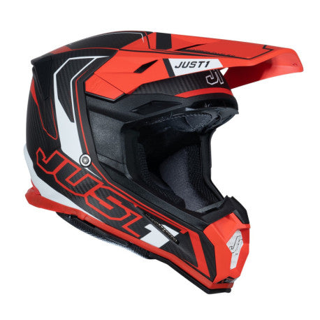 CASCO JUST1 J-22 C FLUO ROJO/BLANCO | Motocross Enduro Carbono - URA Moto