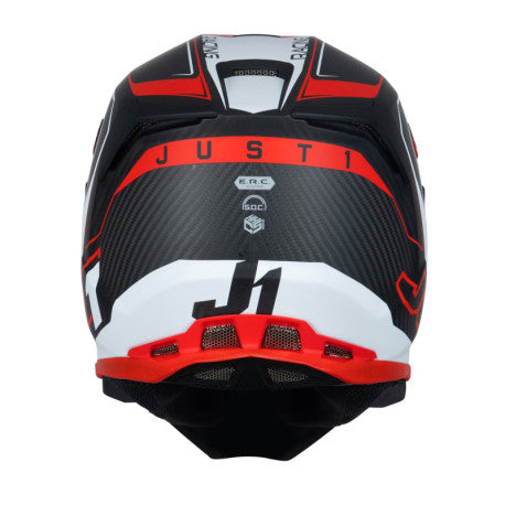 CASCO JUST1 J-22 C FLUO ROJO/BLANCO | Motocross Enduro Carbono - URA Moto