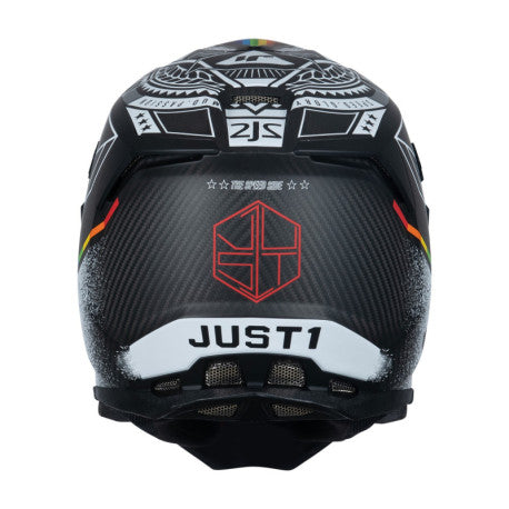 CASCO JUST1 J-22 C SPEED SIDE CARBONO/BLANCO | Motocross Enduro Premium - URA Moto