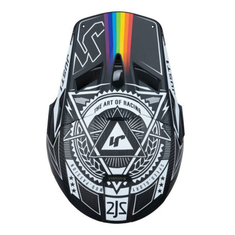 CASCO JUST1 J-22 C SPEED SIDE CARBONO/BLANCO | Motocross Enduro Premium - URA Moto