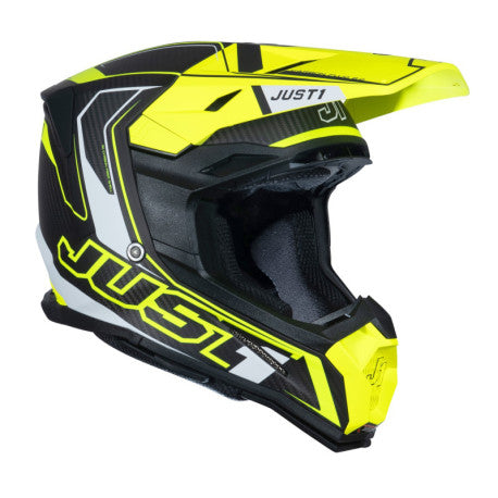 CASCO JUST1 J-22 C FLUO AMARILLO FLUOR/NEGRO | Motocross Enduro Carbono - URA Moto
