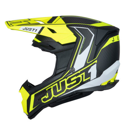 CASCO JUST1 J-22 C FLUO AMARILLO FLUOR/NEGRO | Motocross Enduro Carbono - URA Moto