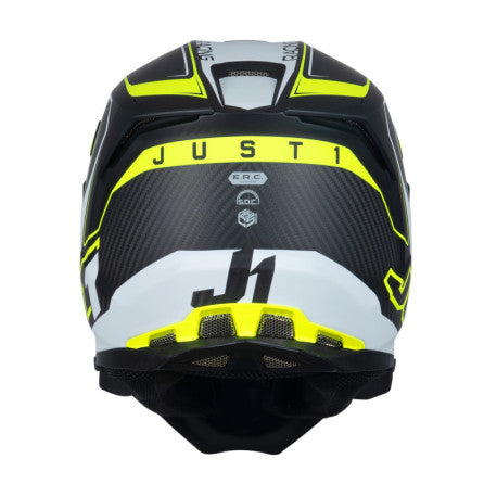 CASCO JUST1 J-22 C FLUO AMARILLO FLUOR/NEGRO | Motocross Enduro Carbono - URA Moto