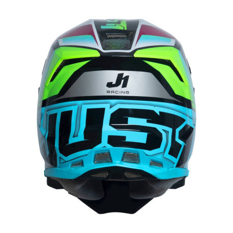 CASCO JUST1 J-22 F FRENETIK NEON FLUO LIMA/NEGRO | Motocross Enduro Fibra - URA Moto