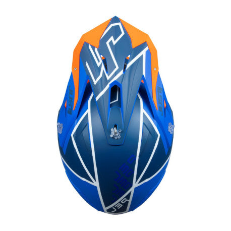 Casco Just1 J-39 Thruster azul/naranja/blanco | MX Enduro - URA Moto