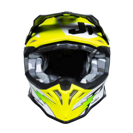 CASCO JUST1 J-39 POSEIDON NEGRO/FLUOR/BLANCO | MX Enduro - URA Moto