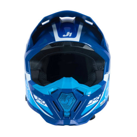 Casco Just1 J-40 Flash blanco/azul | MX Enduro - URA Moto