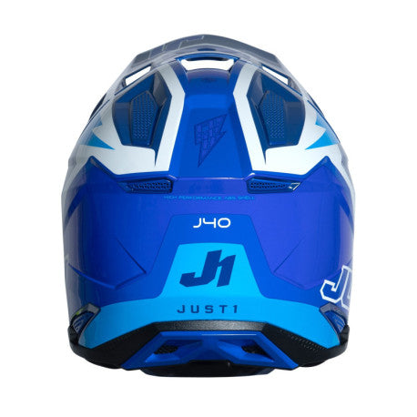 Casco Just1 J-40 Flash blanco/azul | MX Enduro - URA Moto