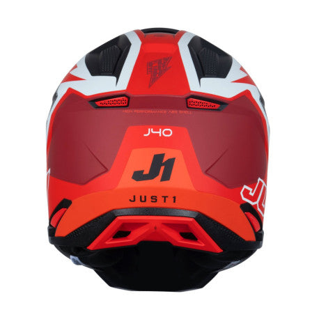 Casco Just1 J-40 Flash blanco/rojo/negro | MX Enduro - URA Moto