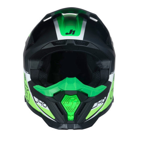 Casco Just1 J-40 Flash blanco/verde/negro | MX Enduro - URA Moto