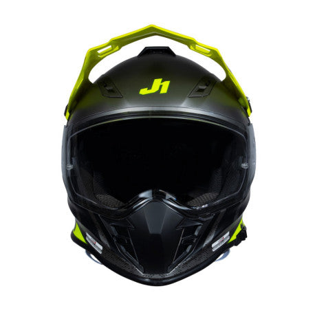 CASCO JUST1 J-34 PRO OUTERSPACE NEGRO/TITANIO/AMARILLO FLUOR | Adventure Trail Enduro - URA Moto