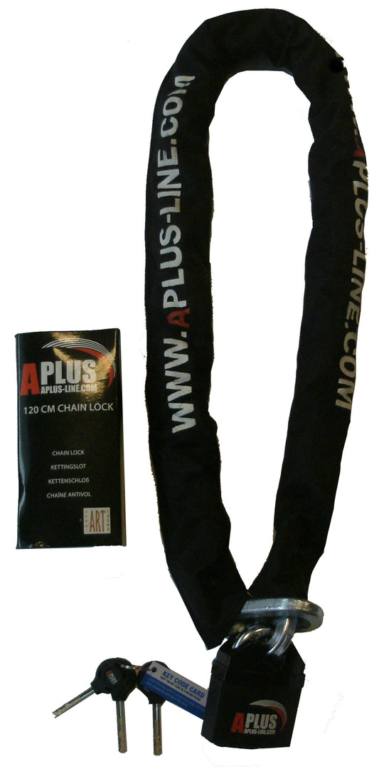 Antirrobo Moto Aplus Cadena y Candado art4 150cm - URA Moto