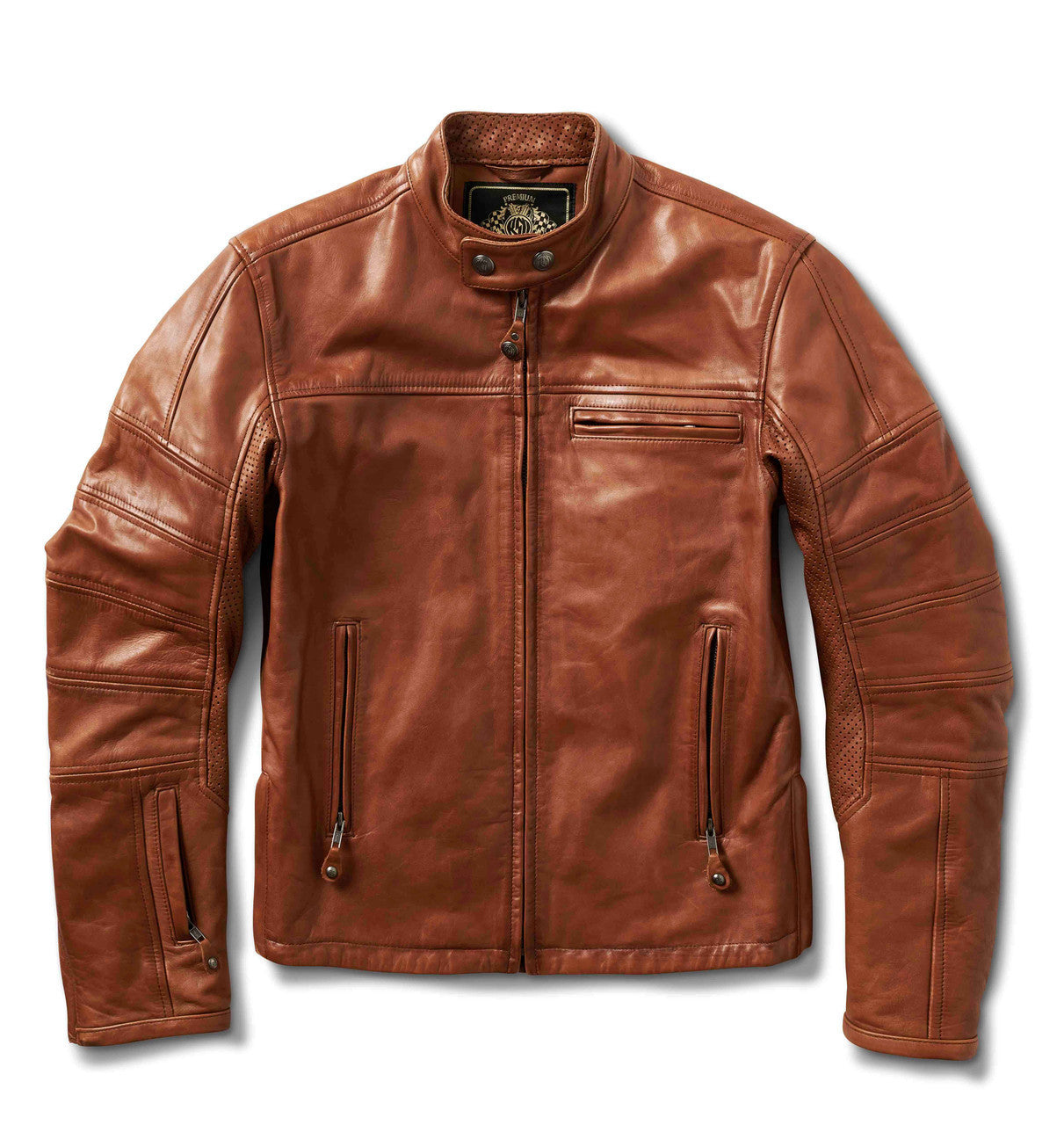 Chaqueta Piel Moto Roland Sands Design Ronin Marrón - URA Moto