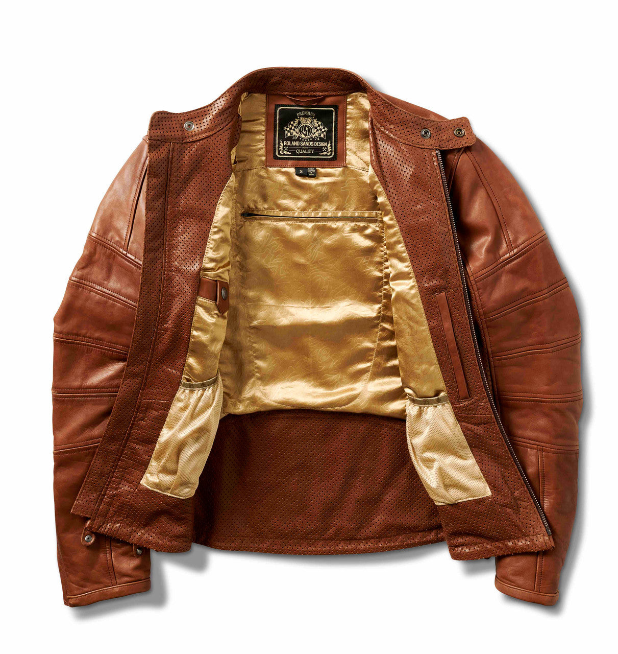 Chaqueta Piel Moto Roland Sands Design Ronin Marrón - URA Moto