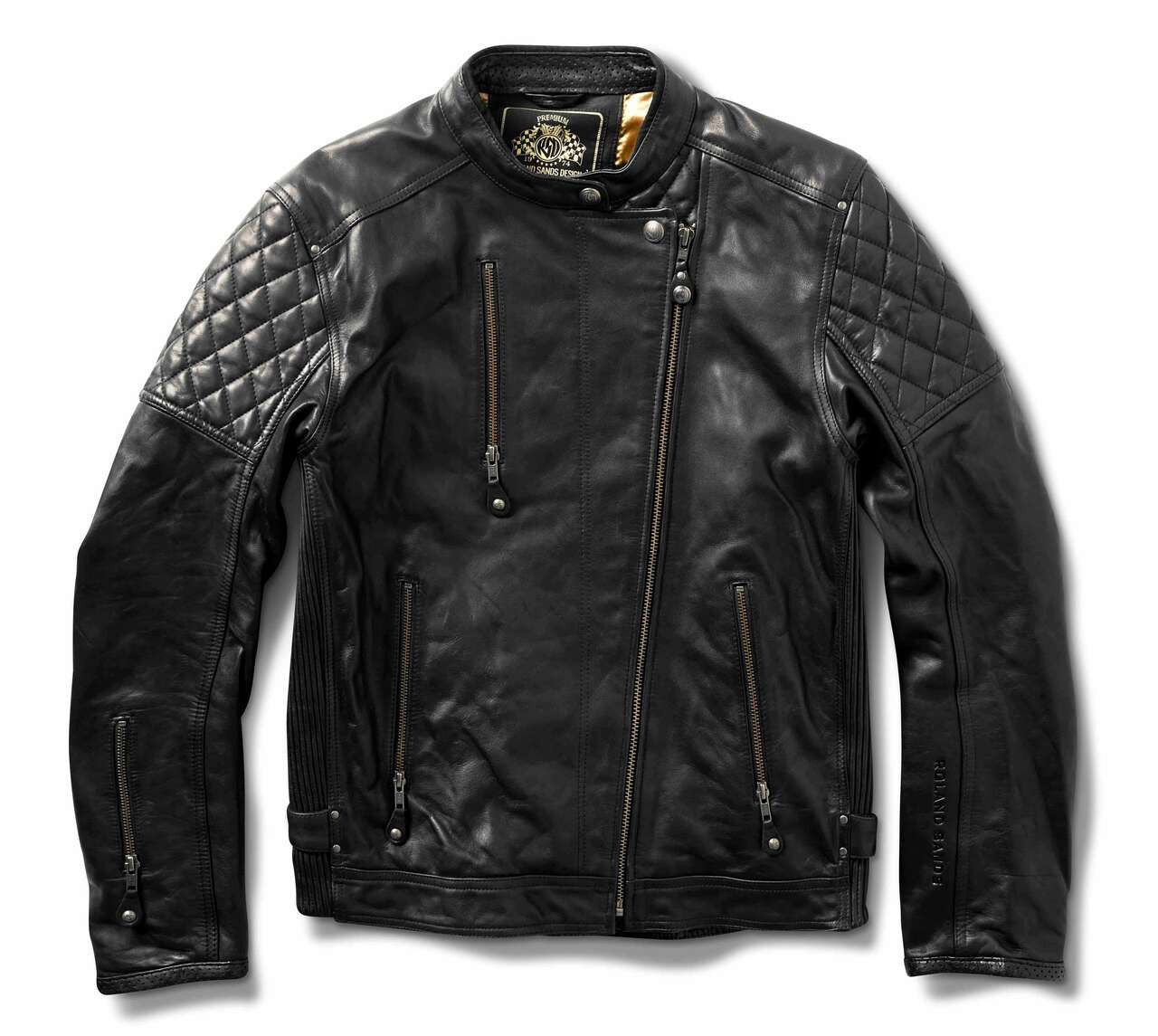 Chaqueta Piel Moto Roland Sands Design Clash Negra - URA Moto