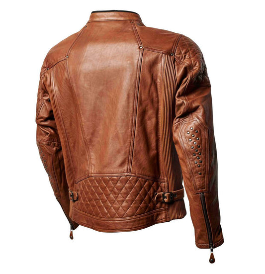 Chaqueta Piel Moto Roland Sands Design Clash Marrón - URA Moto