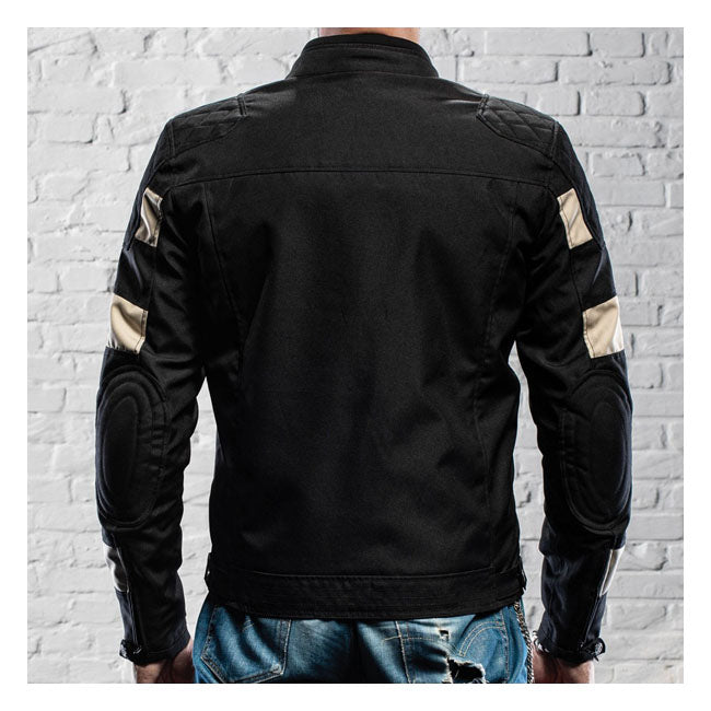 Chaqueta Moto Holy Freedom Prison Negro-Blanco Crudo - URA Moto