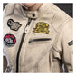 Chaqueta Moto Piel Mujer Holy Freedom Problem Blanco-Rojo - URA Moto