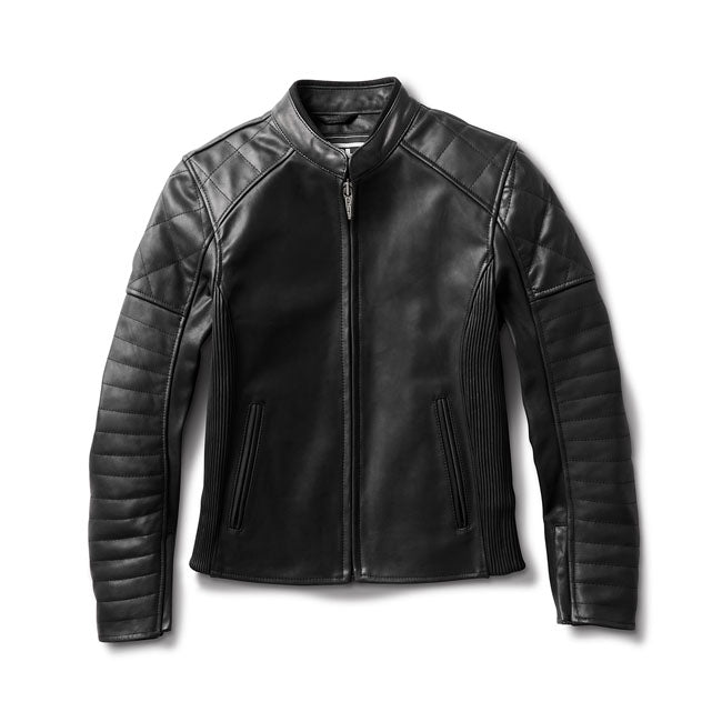 Chaqueta Piel Moto Mujer Roland Sands Design Maywood Negra - URA Moto