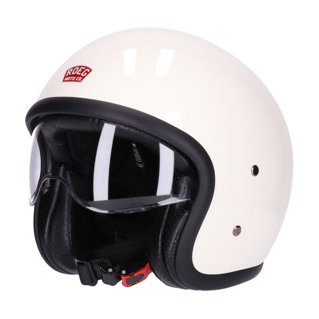 Casco moto Jet Roeg Sundown Vintage Blanco - URA Moto