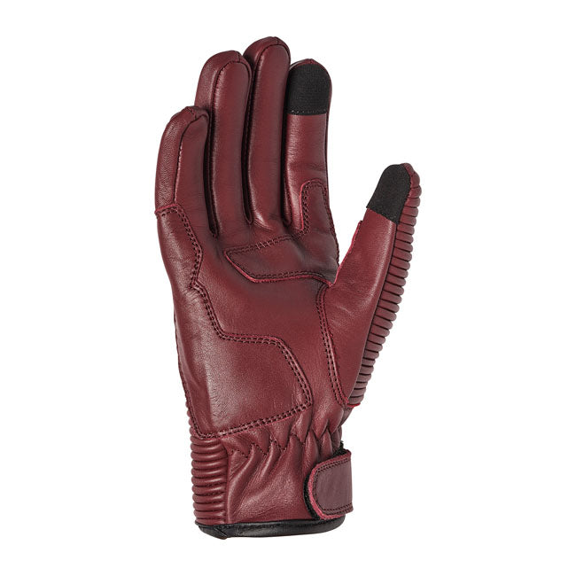 Guantes Mujer Piel Moto Roland Sands Design Belmont 74 Merlot - URA Moto