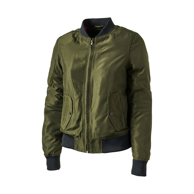 Chaqueta Bomber Moto Mujer Cambria Verde - URA Moto