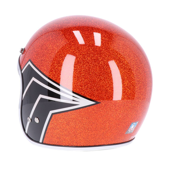 Casco moto Jet Roeg X 13 1/2 Skull Jettson Ambar - URA Moto
