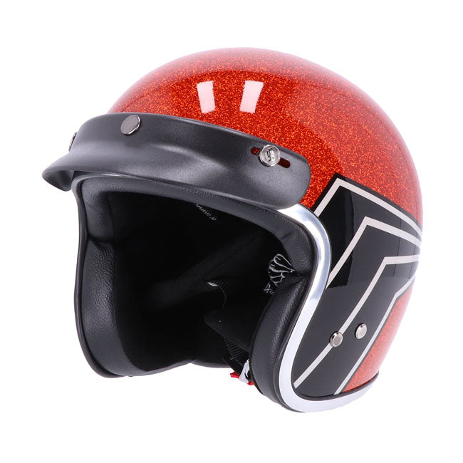 Casco moto Jet Roeg X 13 1/2 Skull Jettson Ambar - URA Moto