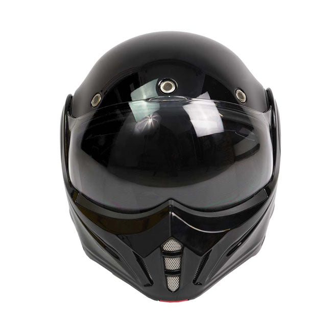 Casco Moto Modular BY City 180 Negro Brillo - URA Moto