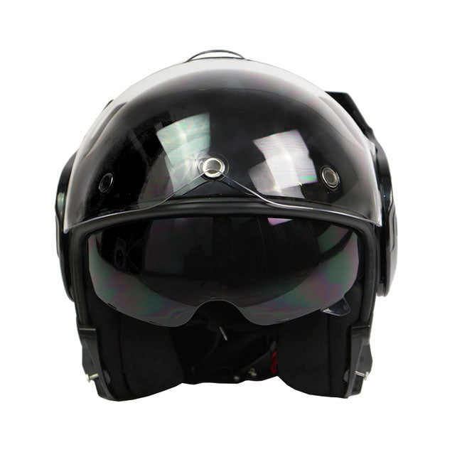 Casco Moto Modular BY City 180 Negro Brillo - URA Moto