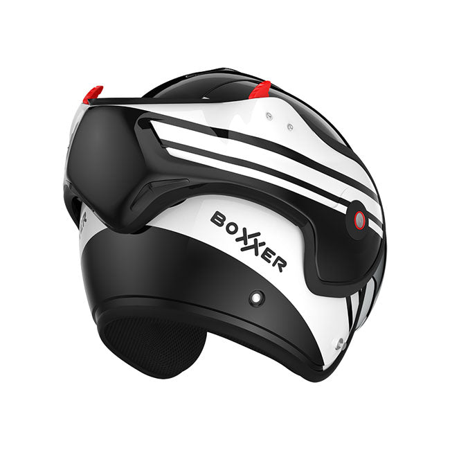 Casco moto Roof Modular Boxxer Sting Negro-Blanco - URA Moto