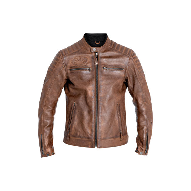 Chaqueta Piel John Doe Dexter Marrón - URA Moto