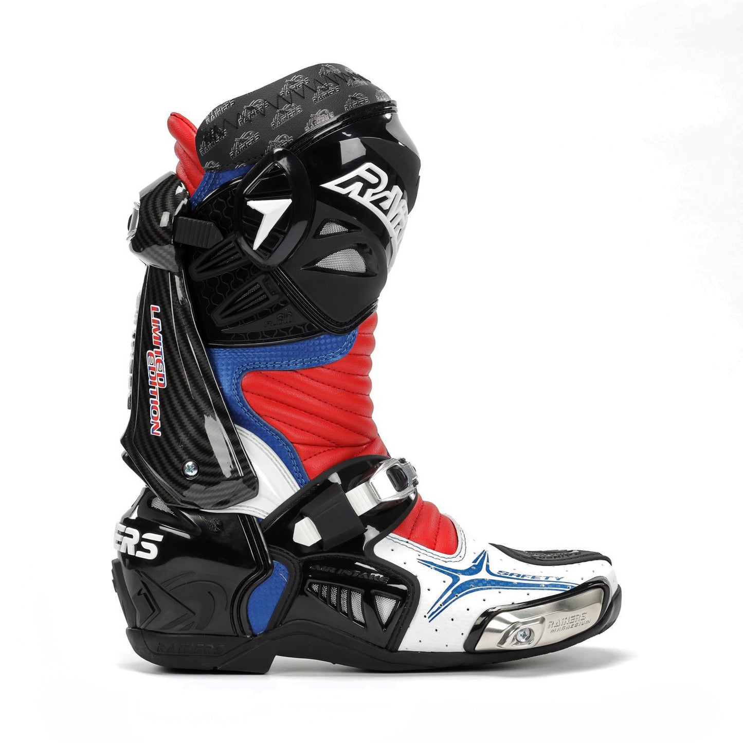 Bota Racing Rainers 999 GP CARBONO RBA Rojo Blanco Azul (CE) - URA Moto