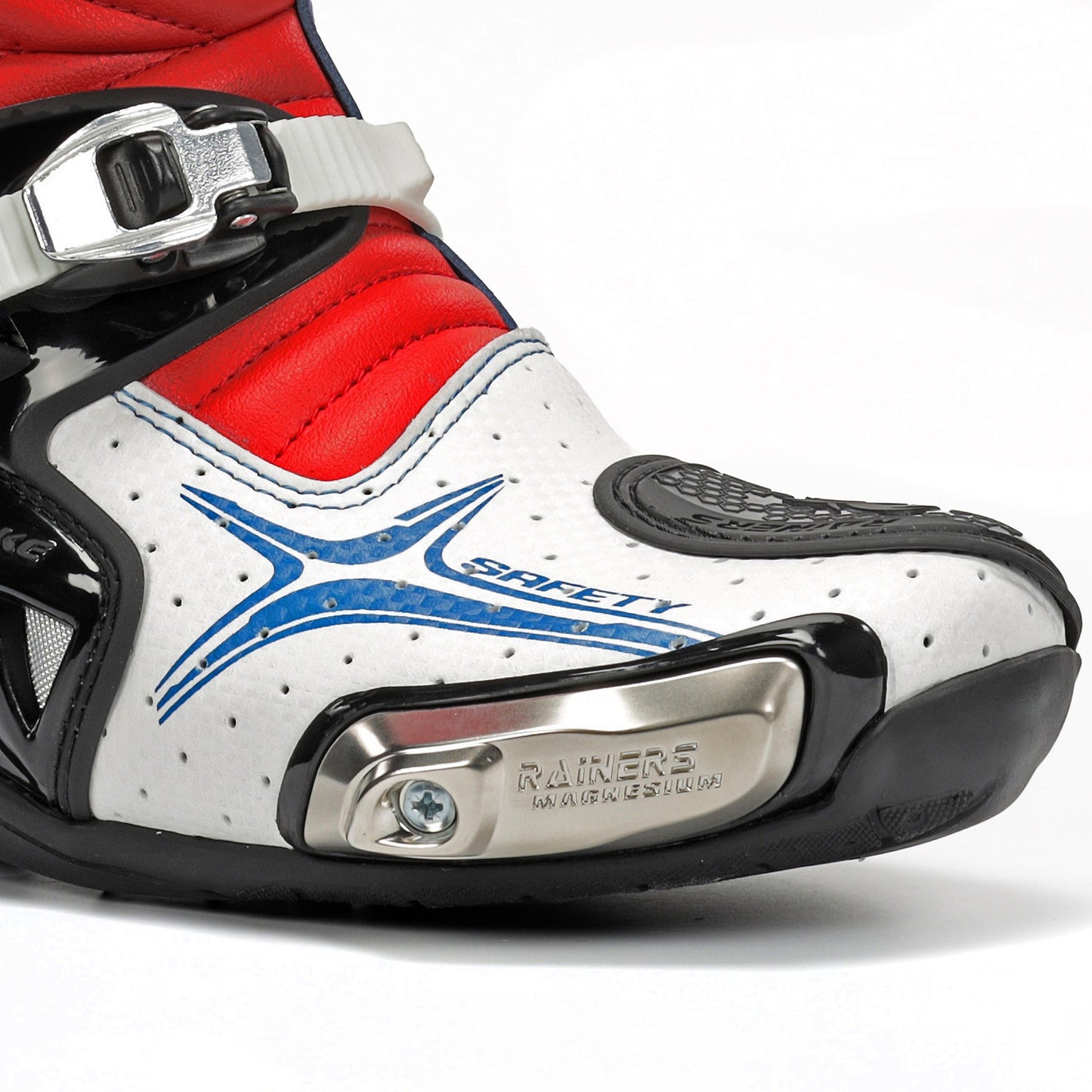 Bota Racing Rainers 999 GP CARBONO RBA Rojo Blanco Azul (CE) - URA Moto