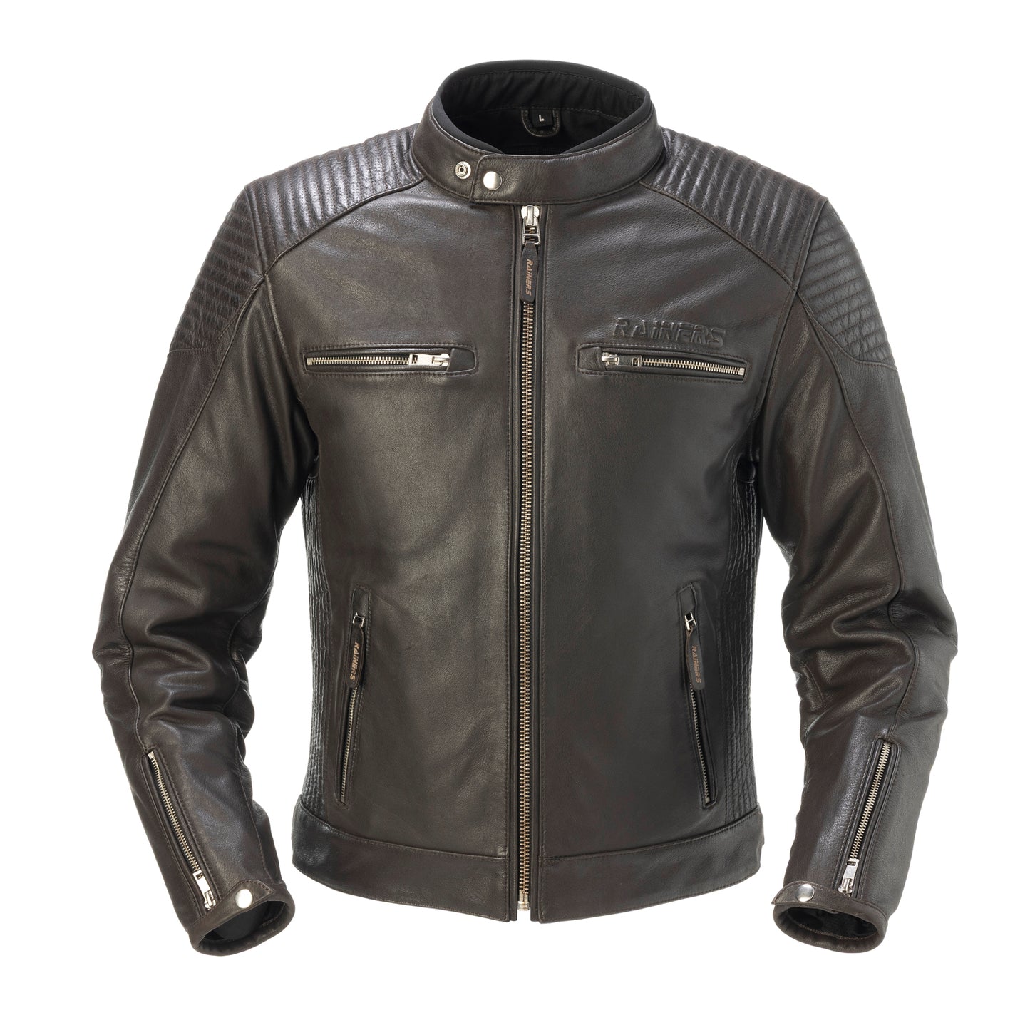 Chaqueta de Piel Atlanta-MR Marrón CE Nivel A - URA Moto