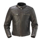 Chaqueta de Piel Atlanta-MR Marrón CE Nivel A - URA Moto