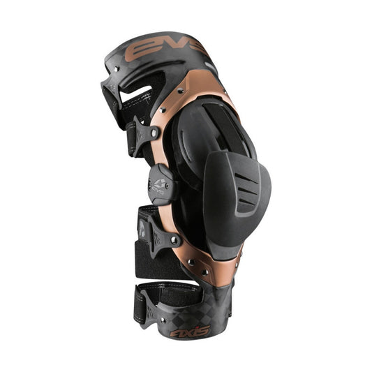 Protección Rodilleras Ortopédicas EVS AXIS PRO Negro-Cobre - URA Moto