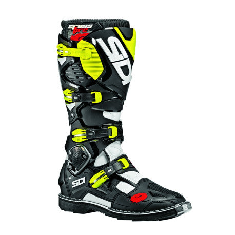 Botas Moto SIDI Crossfire 3 Blanco/Negro/Amarillo - URA Moto