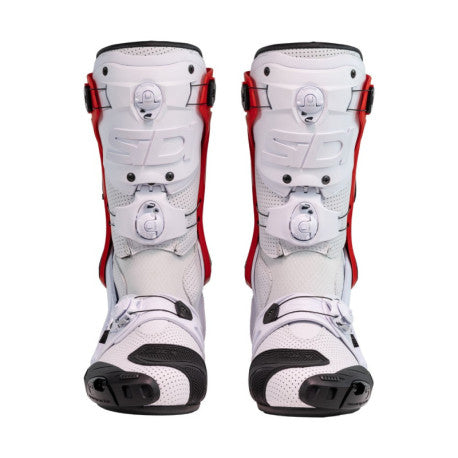 Botas Sidi Rex Air blanco/rojo | Racing Ventiladas