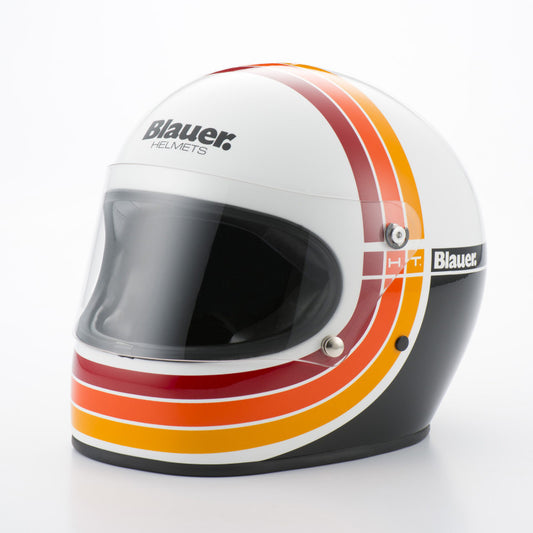 Casco Moto Integral Blauer 80´S Blanco - URA Moto