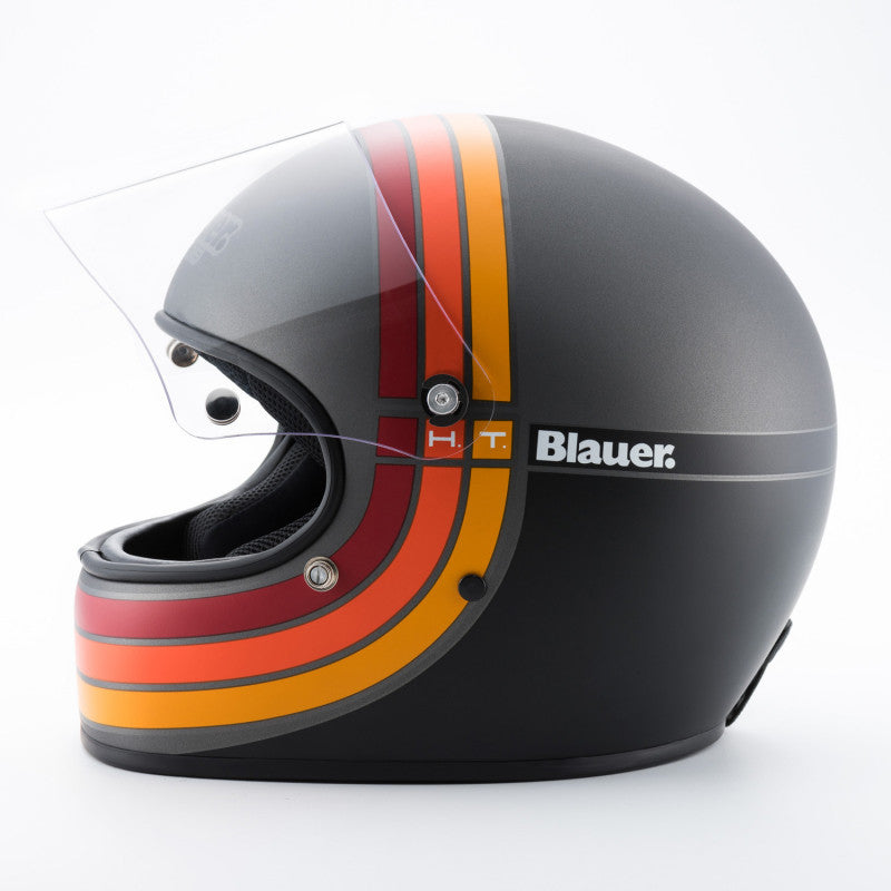 Casco Moto Integral Blauer 80´S Titanio Mate - URA Moto