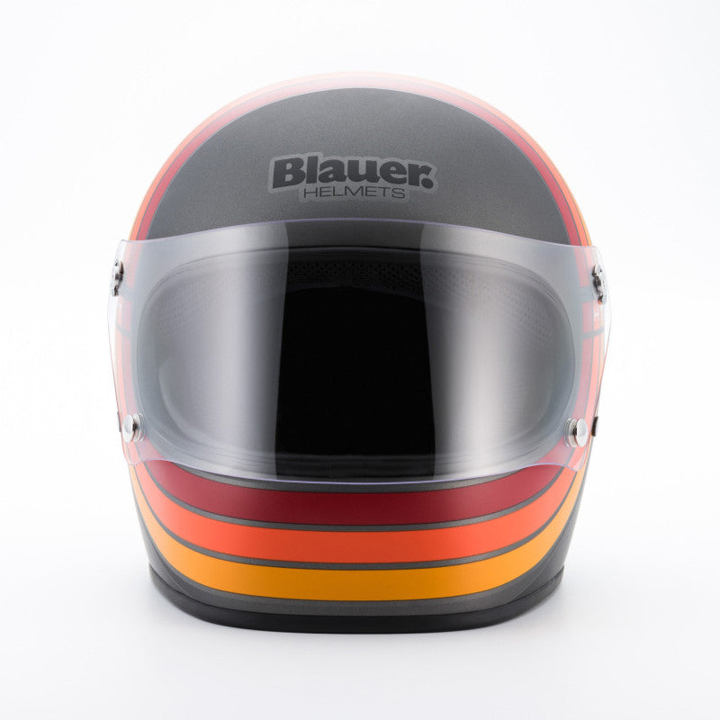 Casco Moto Integral Blauer 80´S Titanio Mate - URA Moto